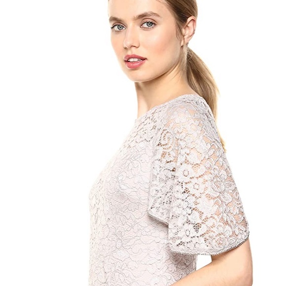 NWT Adrianna Papell Metallic Lace Sheath Dress - Picture 2 of 8